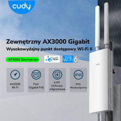 CUDY AP3000 wall | Access Point (AP), Wi-Fi 6... | PartsPC.pl