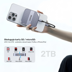 Unitek Magnetyczny czytnik kart SD/Micro SD 6w1 | PD100W... | PartsPC.pl