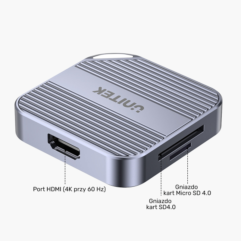 Unitek Magnetyczny czytnik kart SD/Micro SD 6w1 | PD100W... | PartsPC.pl