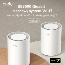 CUDY M3600(2-Pack) | Mesh, WiFi 7, 2,4GHz/5GHz, Gigabit | PartsPC.pl