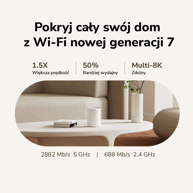 CUDY M3600(3-Pack) | Mesh, WiFi 7, 2,4GHz/5GHz, Gigabit | PartsPC.pl