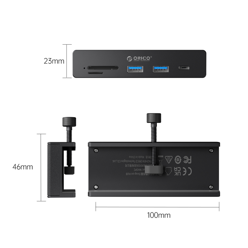 Orico Aktywny hub USB-C 10Gbps, 15W, przykręcany, 2x... | PartsPC.pl