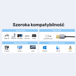 Unitek Kabel HDMI do DisplayPort 4K z zasilaniem USB-A |... | PartsPC.pl