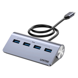 Unitek Ergonomiczny hub USB-C | 4x USB-A | 5Gbps | PartsPC.pl