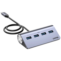 Unitek Ergonomiczny hub USB-C | 4x USB-A | 5Gbps | PartsPC.pl