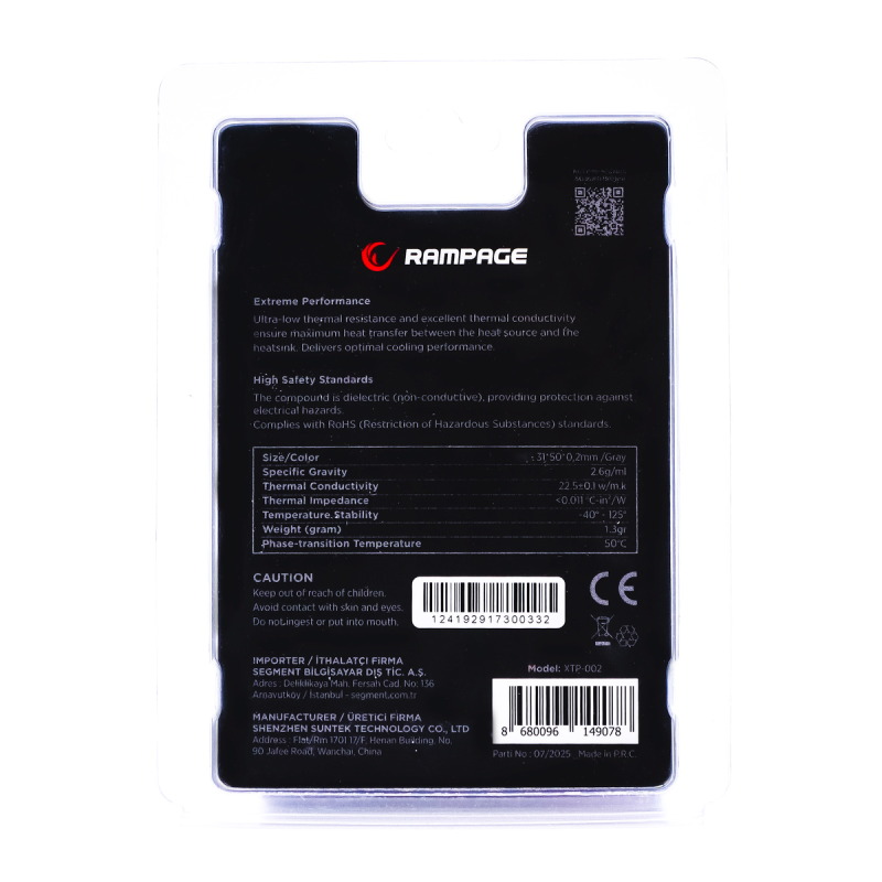Rampage Termopad XTP-002 31×50×0,2mm PTM | PartsPC.pl