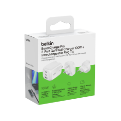 Belkin Ładowarka 100W GaN, 2x USB-C, USB-A, podróżna... | PartsPC.pl