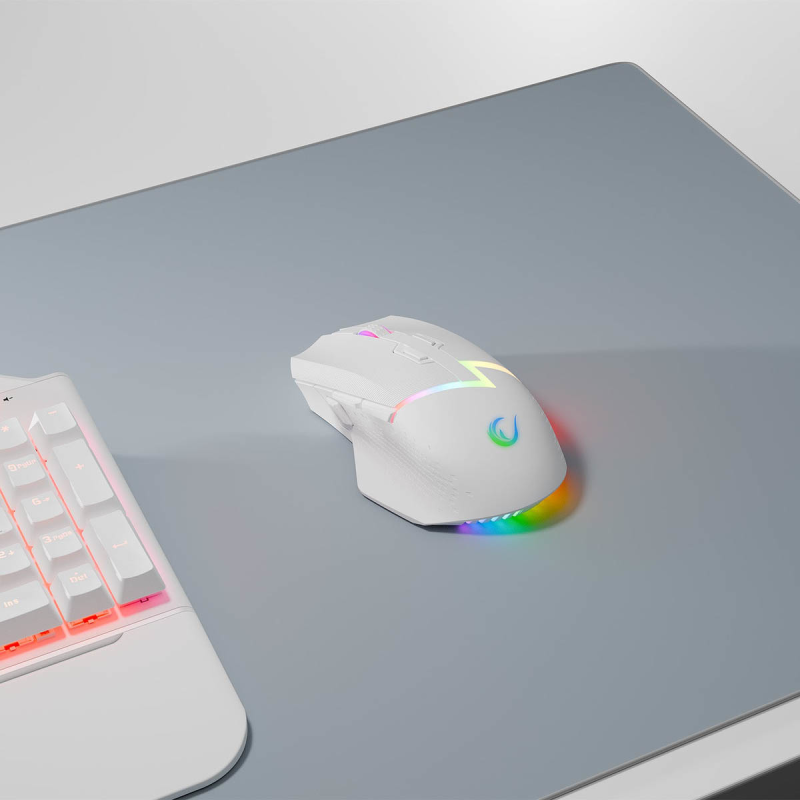 Rampage Mysz bezprzewodowa Drop M3 V2 24000 DPI biała | PartsPC.pl