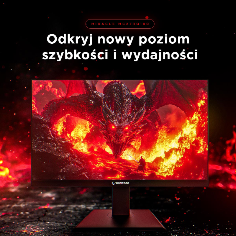 Rampage Miracle Monitor gamingowy 27'' 180Hz 1ms QHD 2K | PartsPC.pl