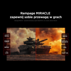 Rampage Miracle Monitor gamingowy 27'' 180Hz 1ms QHD 2K | PartsPC.pl