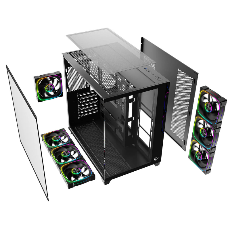 Rampage Obudowa PC ze szkłem hartowanym SEALITE 7x... | PartsPC.pl
