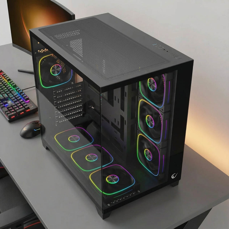 Rampage Obudowa PC ze szkłem hartowanym SEALITE 7x... | PartsPC.pl