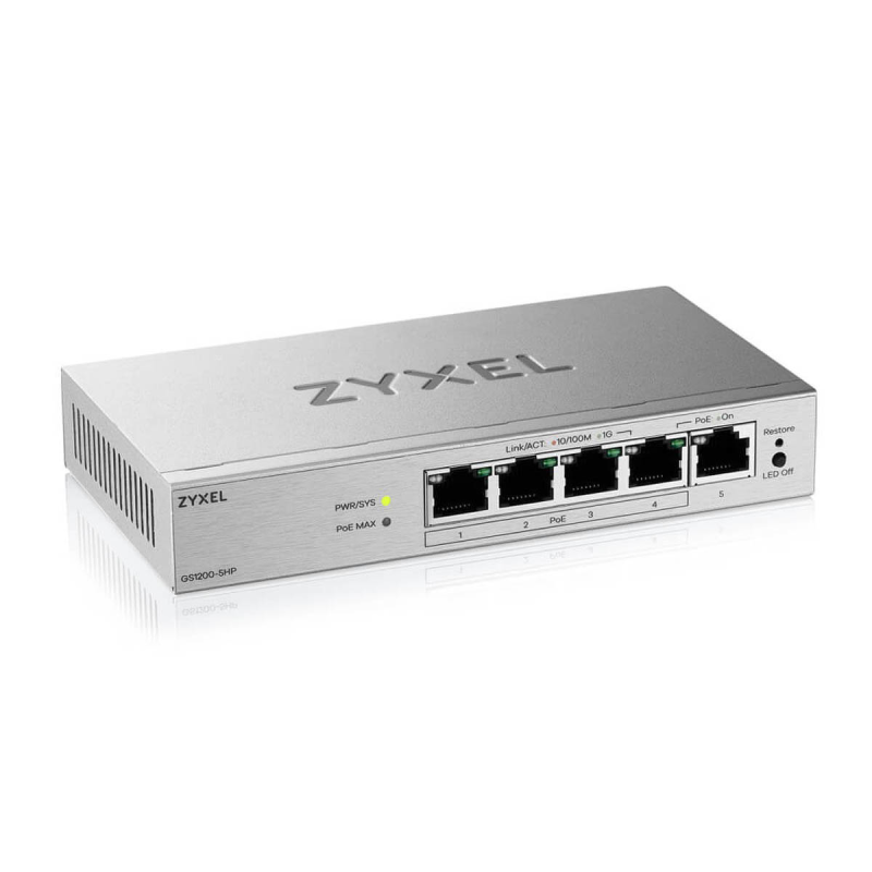 Zyxel GS1200-5HPV3-EU0101F 5-portowy switch gigabitowy... | PartsPC.pl