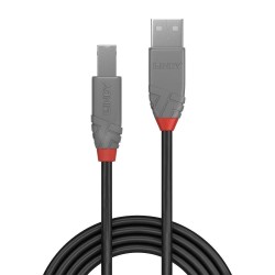 Kabel drukarkowy USB LINDY 2.0 A/M - USB B/M, Anthra... | PartsPC.pl