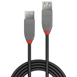 Przedłużacz USB 2.0 LINDY Type A Extension Cable, Anthra... | PartsPC.pl