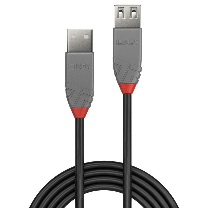 Przedłużacz USB 2.0 LINDY Type A Extension Cable, Anthra... | PartsPC.pl