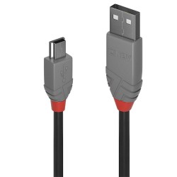 Kabel USB 2.0 LINDY Type A to Mini-B Cable, Anthra Line... | PartsPC.pl