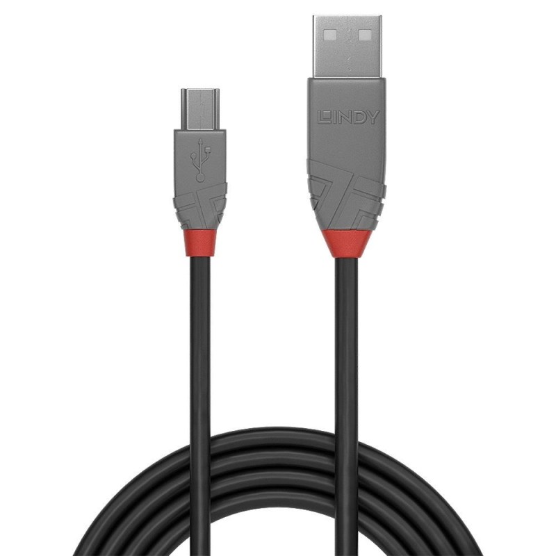 Kabel USB 2.0 LINDY Type A to Mini-B Cable, Anthra Line... | PartsPC.pl