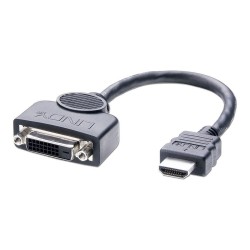 Kabel adapter LINDY DVI-D na HDMI 0,2m | PartsPC.pl