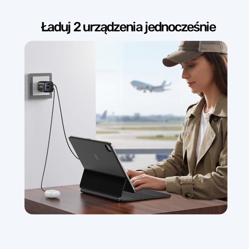 Unitek Ładowarka sieciowa 2-portowa GaN 20W, USB-C... | PartsPC.pl