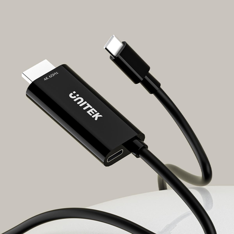Unitek Kabel USB-C do HDMI 4K@60Hz z portem USB-C PD 100W