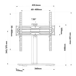 Stojak do TV Maclean MC-132, uniwersalny, na szafkę RTV... | PartsPC.pl