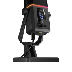 Rampage Cyclone Mikrofon gamingowy RGB USB-C czarny | PartsPC.pl