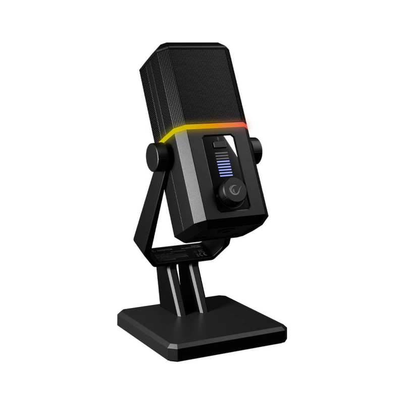 Rampage Cyclone Mikrofon gamingowy RGB USB-C czarny | PartsPC.pl