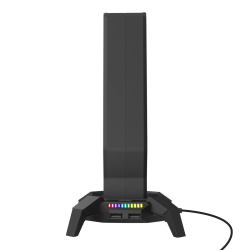 Rampage Stojak na słuchawki IGRIS RGB USB, USB-C, czarny | PartsPC.pl