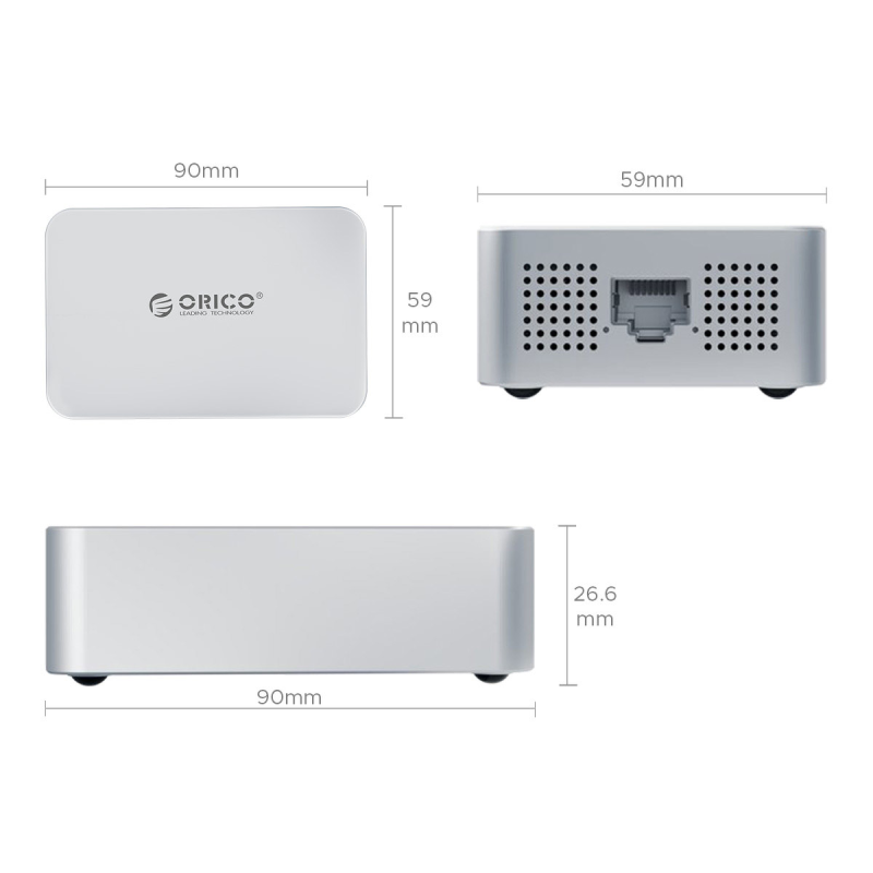 Orico Adapter sieciowy RJ45 10 Gbps na USB-C Thunderbolt... | PartsPC.pl