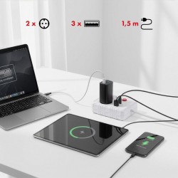 Listwa zasilająca Maclean MCE387 W, przedłużacz 2... | PartsPC.pl