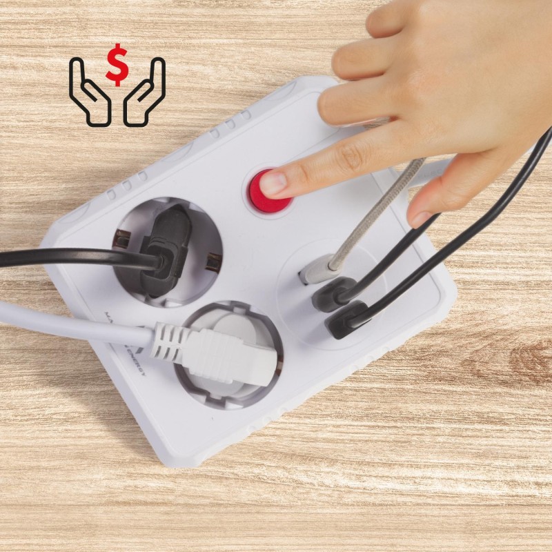 Listwa zasilająca Maclean MCE387 W, przedłużacz 2... | PartsPC.pl