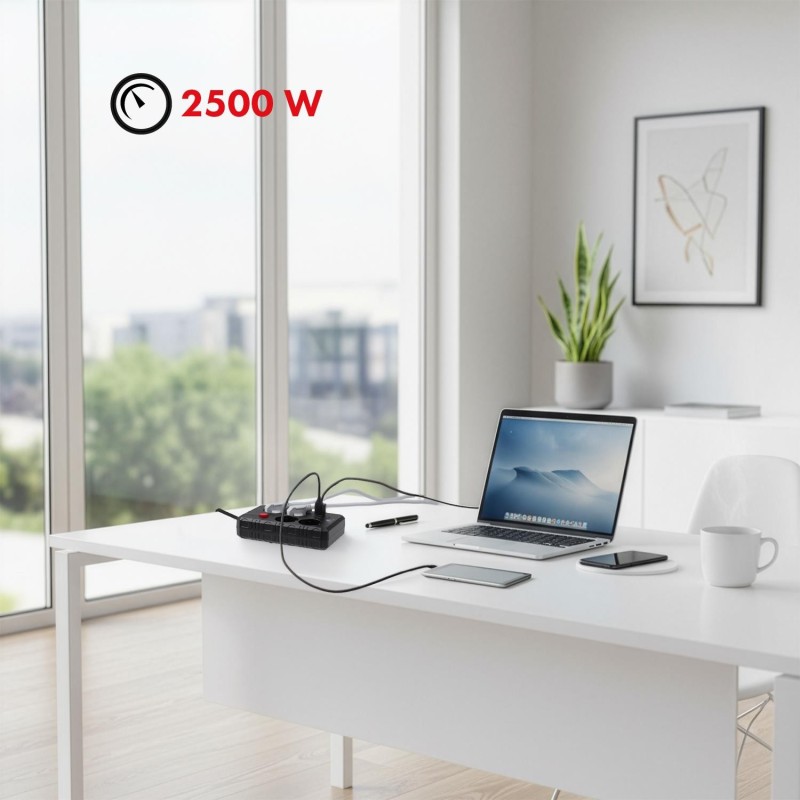 Listwa zasilająca Maclean MCE393 B, przedłużacz 4... | PartsPC.pl