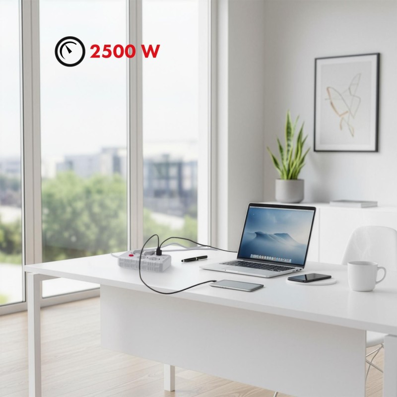 Listwa zasilająca Maclean MCE393 W, przedłużacz 4... | PartsPC.pl