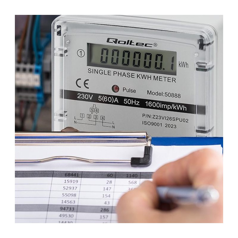 Miernik zużycia enrgii Qoltec jednofazowy elektroniczny... | PartsPC.pl