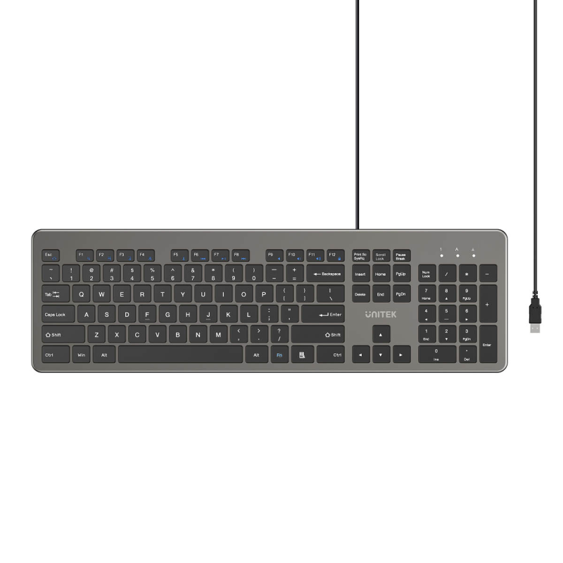 Unitek SlimTap Lekka klawiatura przewodowa biurowa... | PartsPC.pl