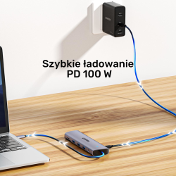Unitek Hub USB-C 11w1 z obsługą dwóch monitorów |... | PartsPC.pl