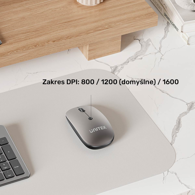 Unitek Bezprzewodowa mysz optyczna biurowa 2.4GHz | PartsPC.pl