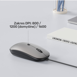 Unitek Przewodowa mysz optyczna biurowa SlimTrack 1600... | PartsPC.pl