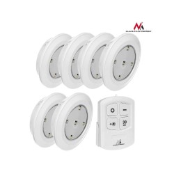 Zestaw 6 lamp LED Maclean MCE165 z pilotem na baterie 3xAAA