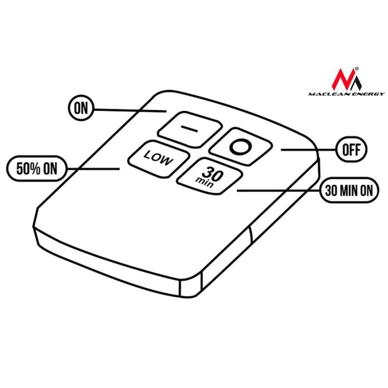 Zestaw 6 lamp LED Maclean MCE165 z pilotem na baterie 3xAAA