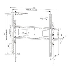 Uchwyt na telewizor Neomounts WL35-750BL18 43"-98" max 125kg