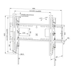 Uchwyt na telewizor Neomounts WL35-750BL16 42"-86" max 125kg