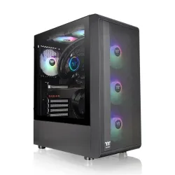 Thermaltake Obudowa - S200 Tempered Glass ARGBx3 Czarna | PartsPC.pl