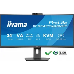 IIYAMA Monitor 34 cale XCB3497WQSNPH-B1,VA,UWQHD,1500R,US | PartsPC.pl
